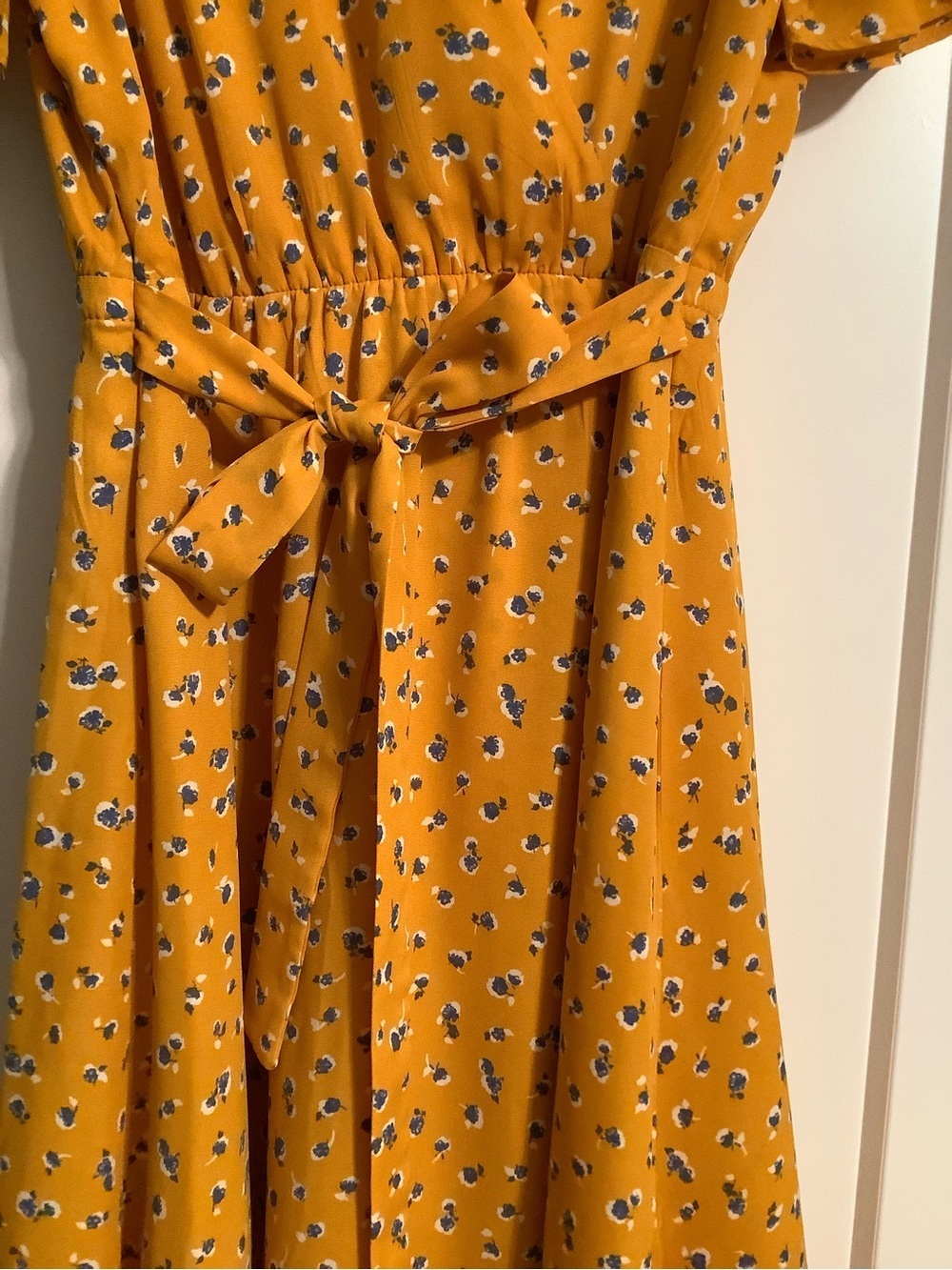 Sienna Sky Mustard Floral Midi Dress - Picture 3 of 6